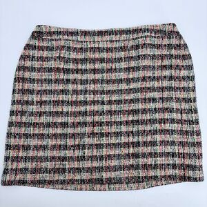 Talbots Plaid Tweed Skirt 20W Old Money Twee Academia Work Office Preppy Fall